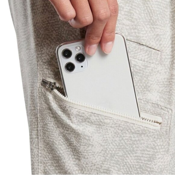 Athleta Venture Printed Jogger Pant Viper Gray Zip Pockets Size 8 - Picture 6 of 12